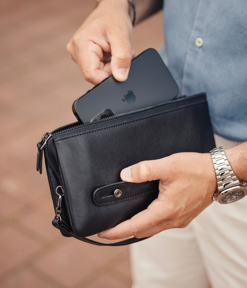 Man's Luxury 2 in 1 Cross Body and Hand Bag