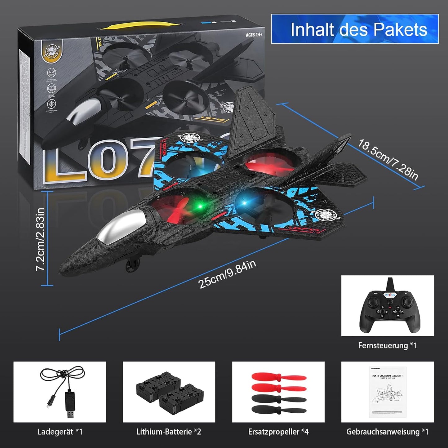 Remote Controlled Aeroplane Fighter Jet Toy