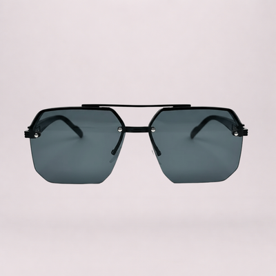 Octagon Rimless Sunglasses - Black