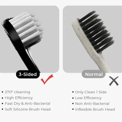 Buy 1 Get 1 Free - 3 Sided Deep Clean Toothbrush Triple Action Oral Care by Trolley
