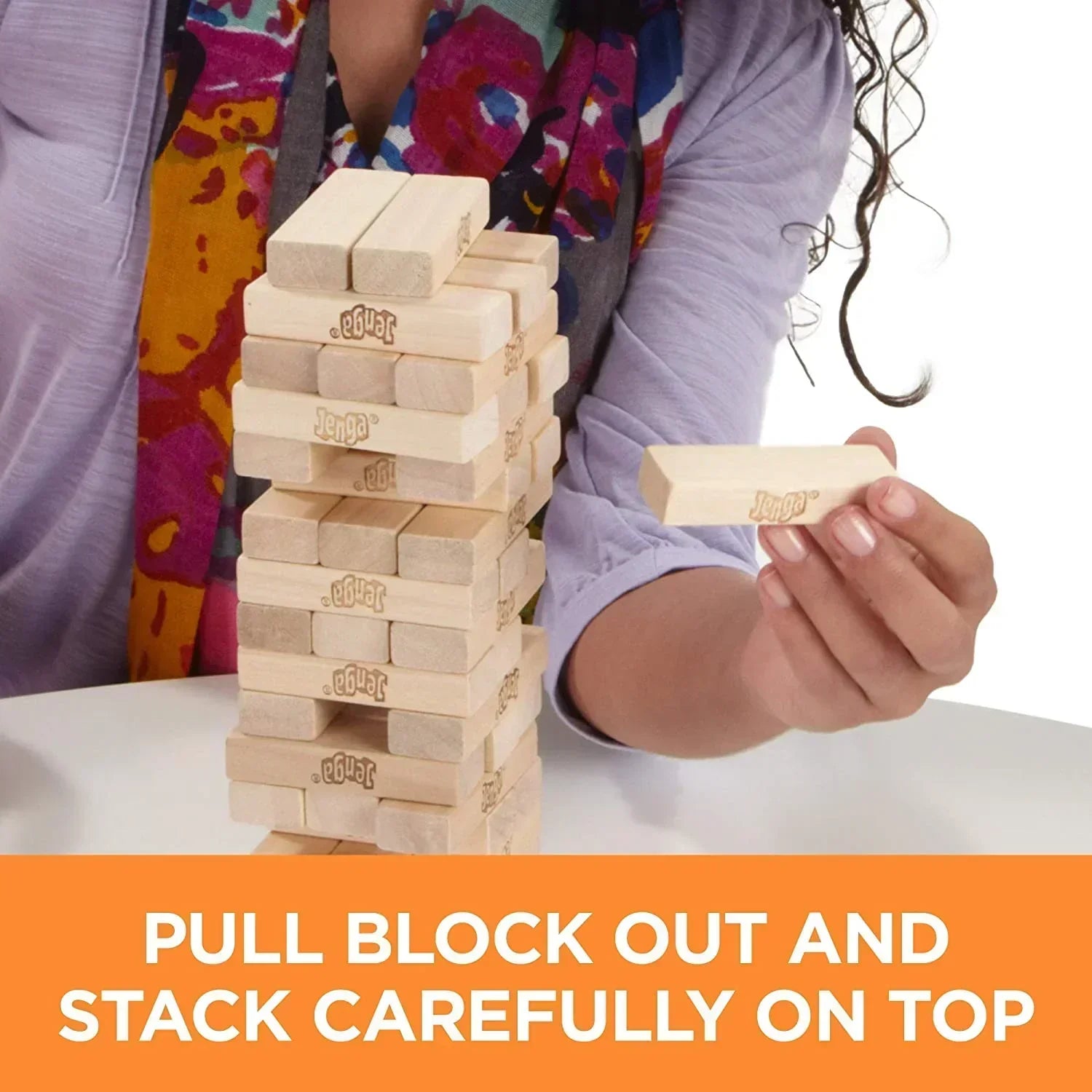 Jenga Classic Wooden Block Game
